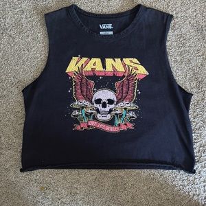 VANS World Tour Cropped Muscle Tee